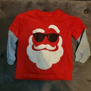 Carter's Toddler Santa Faux layered shirt Sz 18 mo